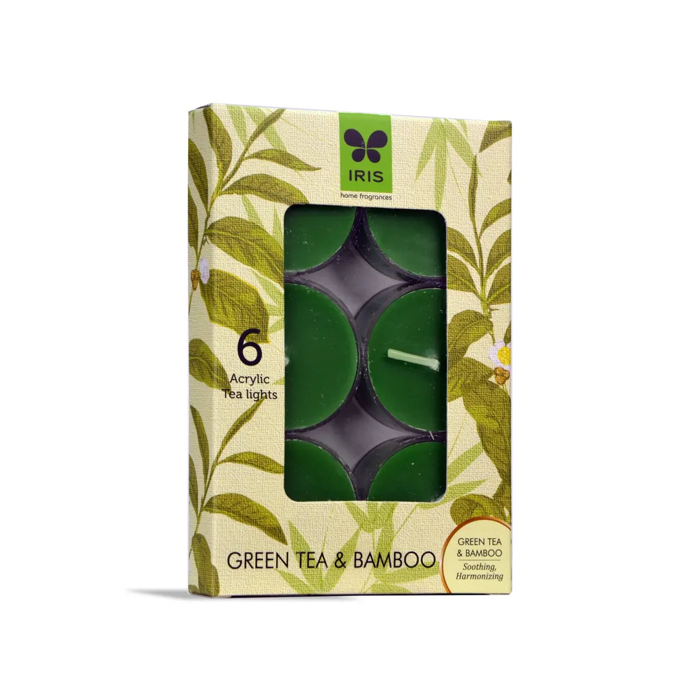 Combo Of Green Tea & Bamboo Tea Lights With Pina Colada Tea Lights