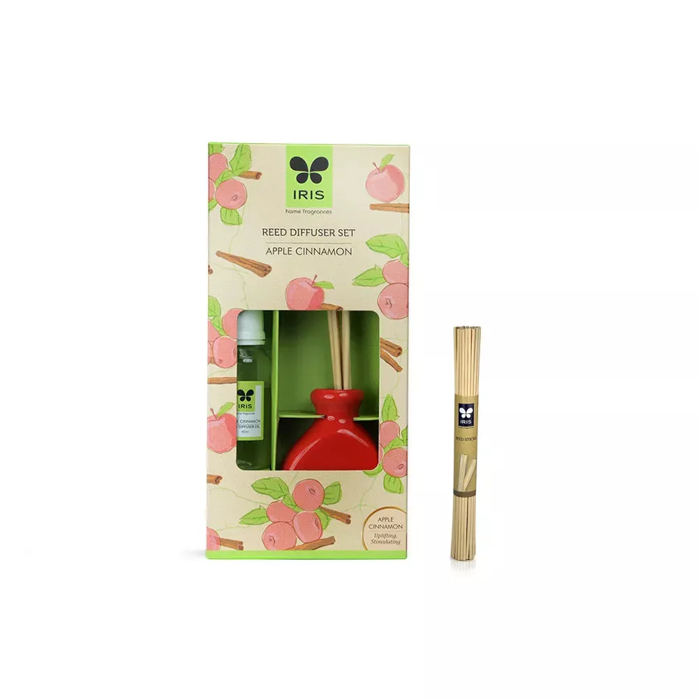 Combo Of Reed Diffuser Set -Oil 45ml With Ceramic Pot & Diffuser Stick and Reed Sticks ( Lavender/ Apple Cinnamon/Lemon Grass) LEMON GRASS