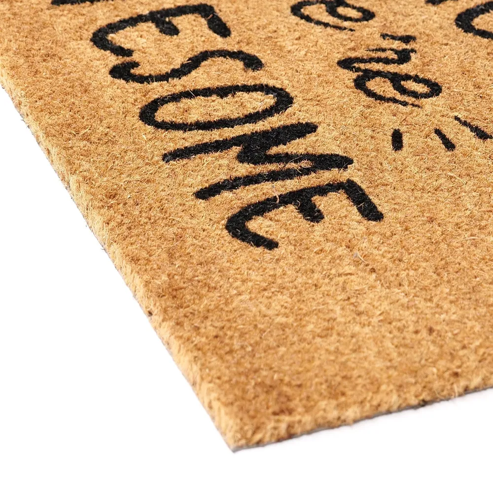 Come In We're Awesome Printed Natural Coir Doormat