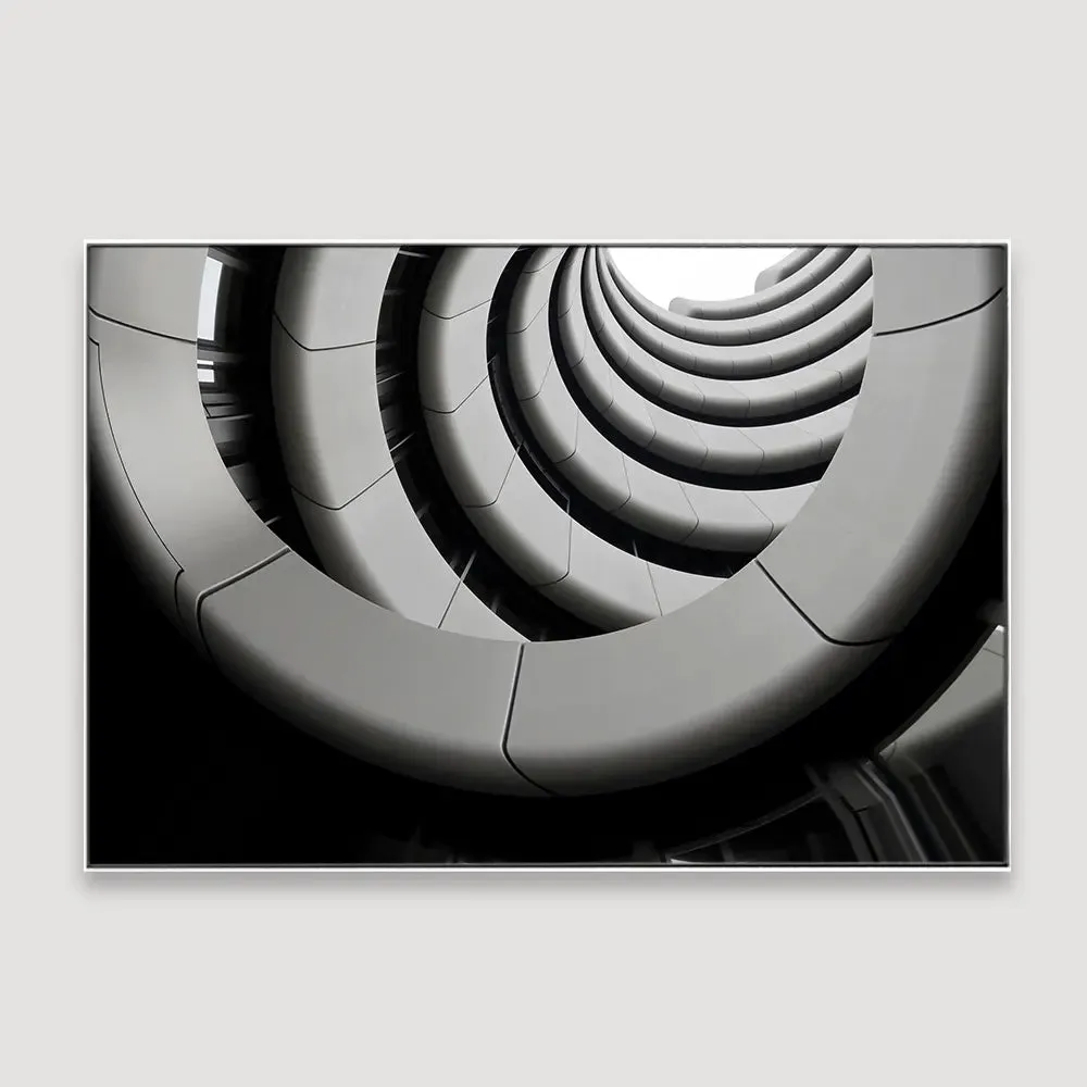 Contemporary Architectural underside Balconies view Framed Wall Art With Floating Frame