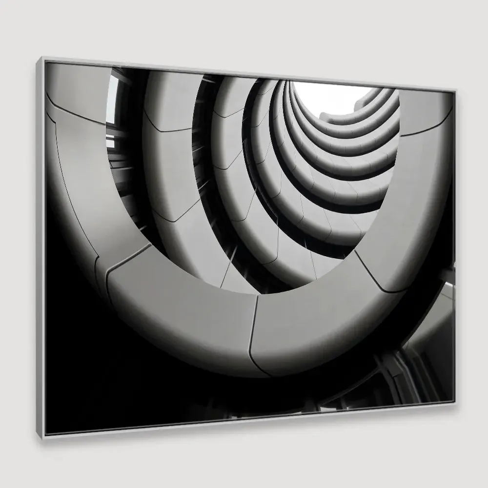 Contemporary Architectural underside Balconies view Framed Wall Art With Floating Frame