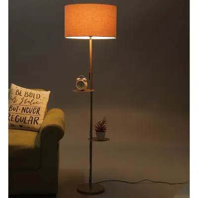 Contemporary Chic Gold-Tone Floor Lamp