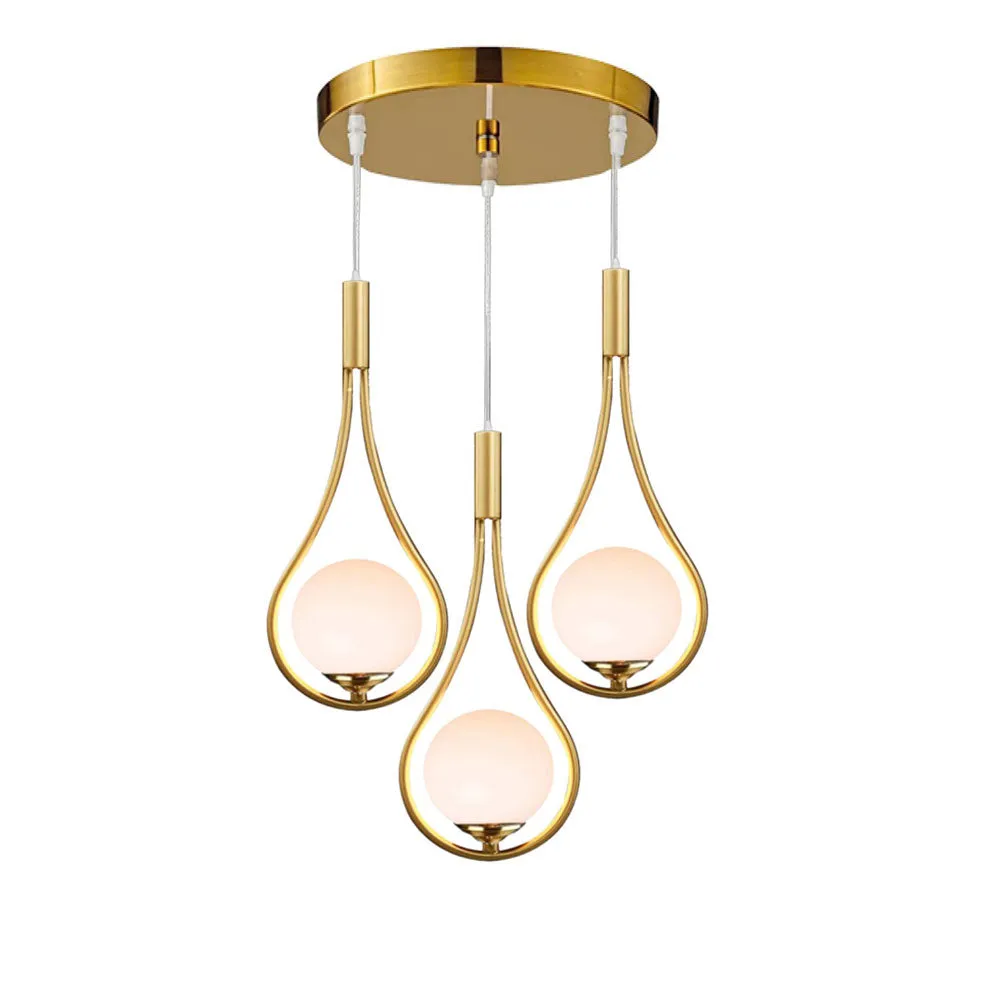 Contemporary Classic Triplet Pendant Light Single Piece
