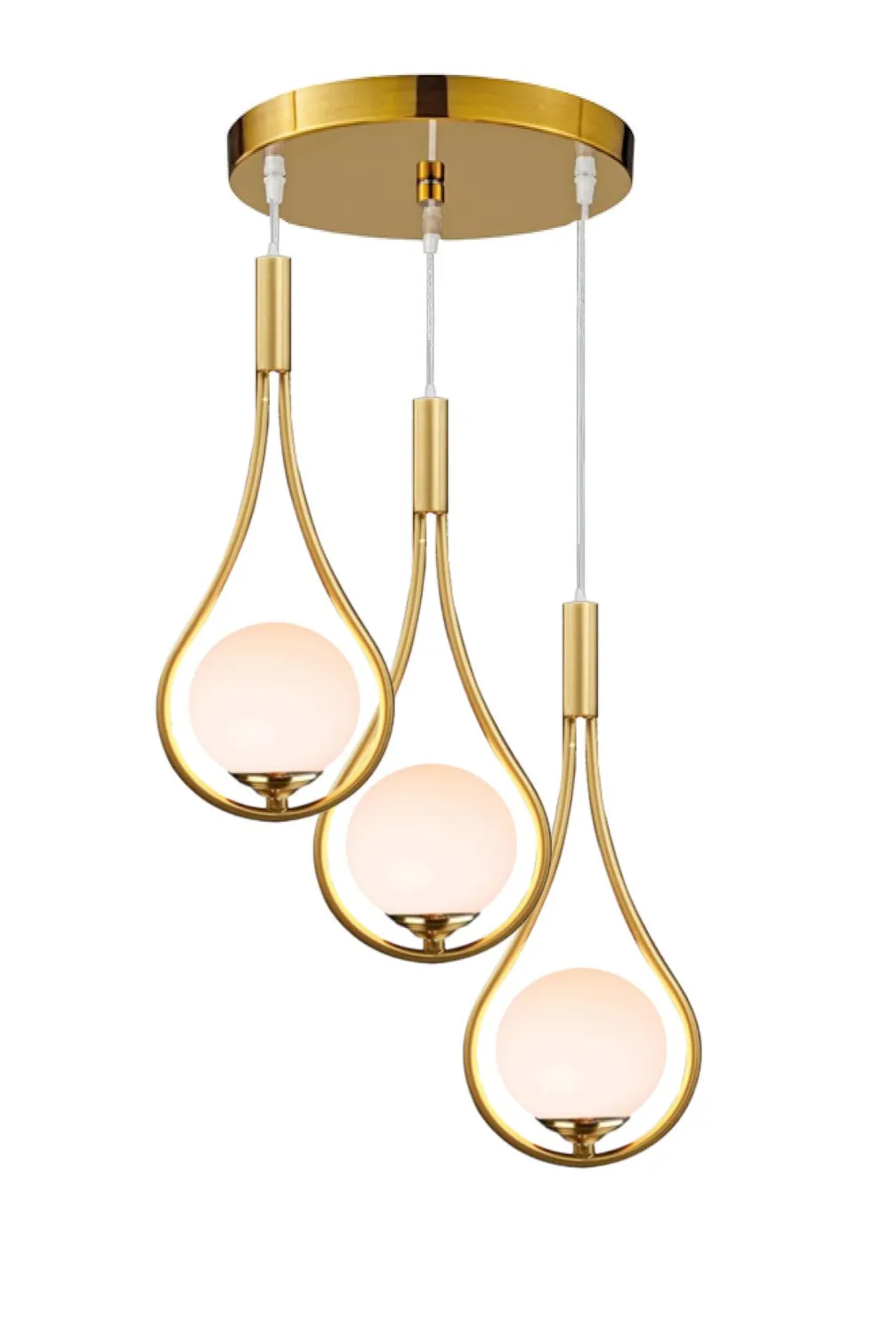 Contemporary Classic Triplet Pendant Light Single Piece
