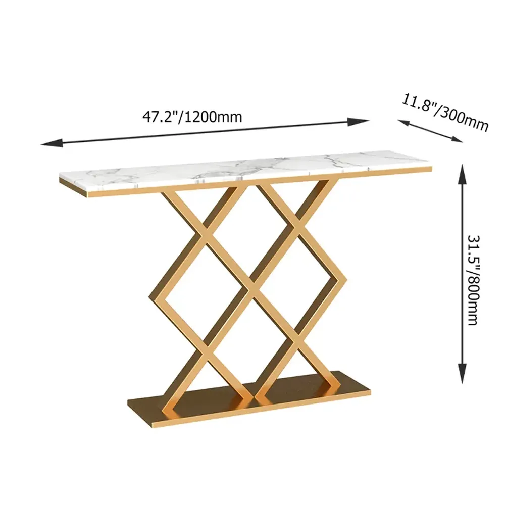 Contemporary Console Table In Hexagonal Design