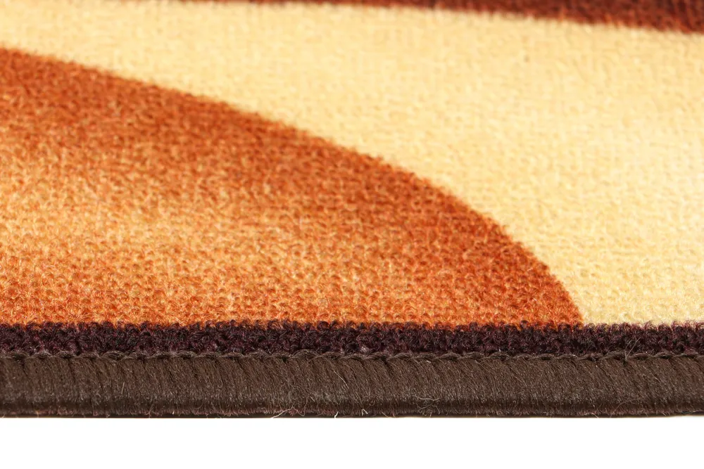 Contemporary Design Cream & Brown Polyviscose Bedside Runner