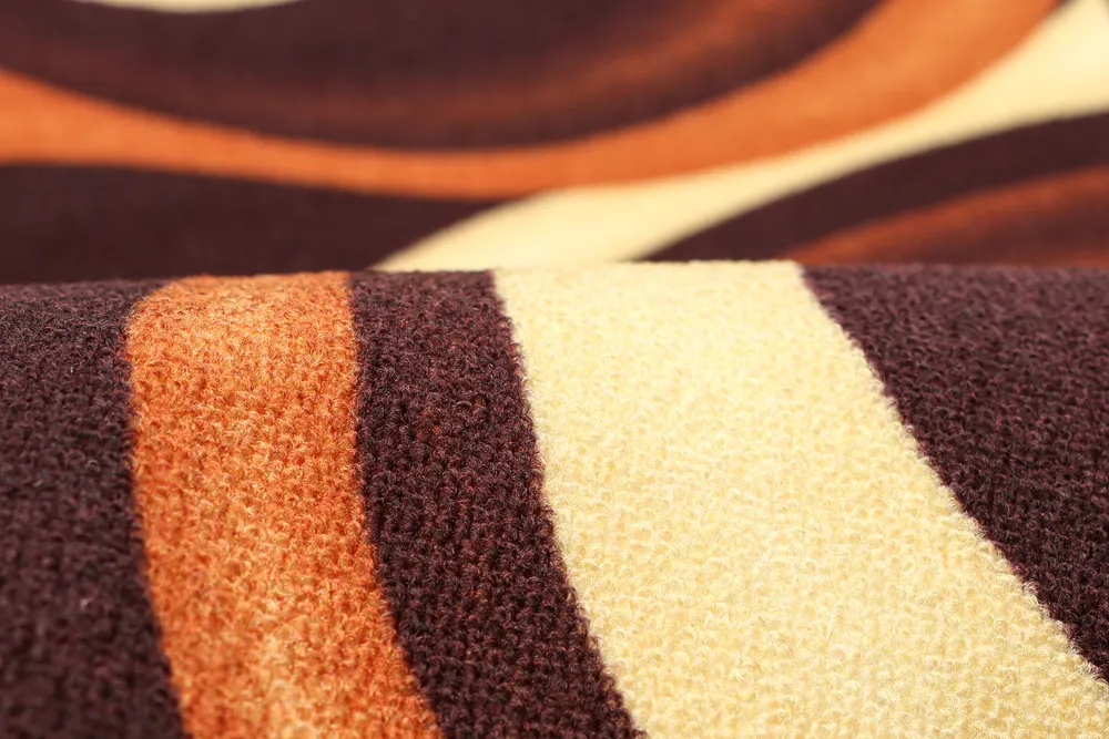 Contemporary Design Cream & Brown Polyviscose Bedside Runner
