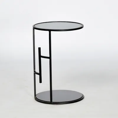 Contemporary Designed Black Metal Side Table
