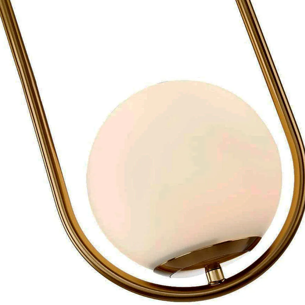 Contemporary Fashioned Long Encircled Globe Ceiling Light Single Piece