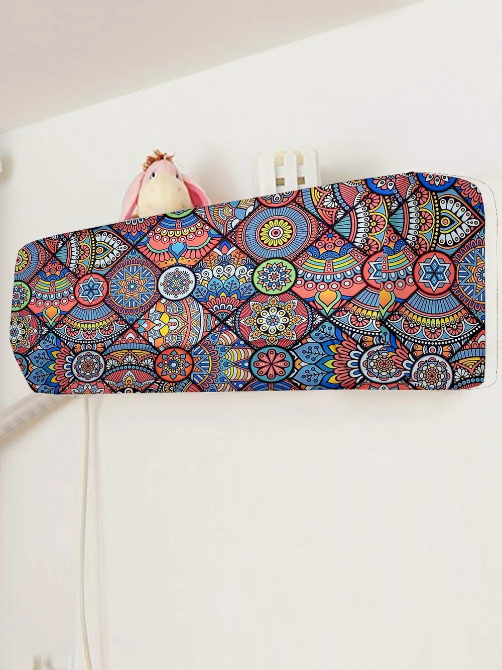 Contemporary Printed Multi-colored Split Ac Cover 1 Ton