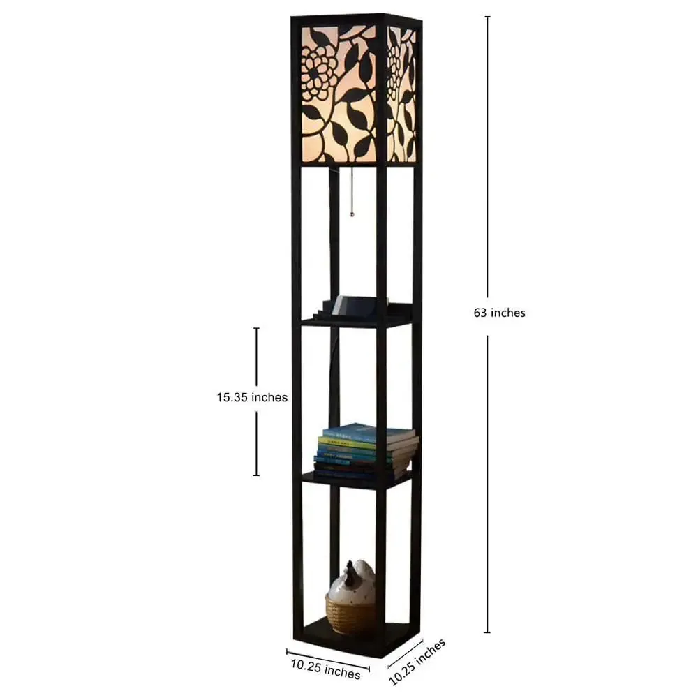 Contemporary Style Moroccan Wooden Shelf Lamp