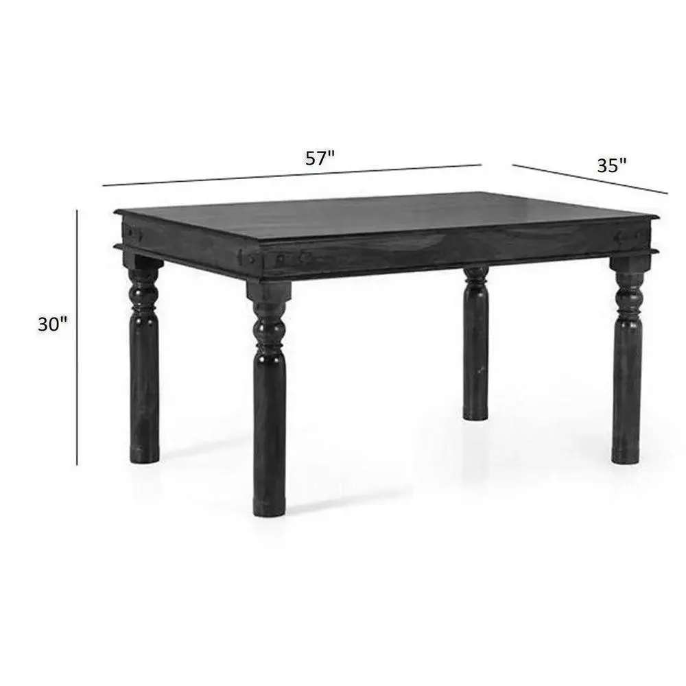 Contemporary Style Sheesham Wood Dining Table 4 Seater