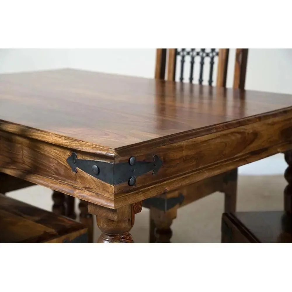 Contemporary Style Sheesham Wood Dining Table 4 Seater