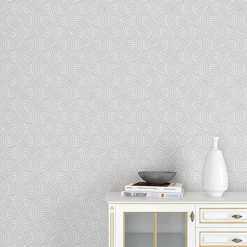 Contemporary Waves Subtle Self Adhesive Wall Paper