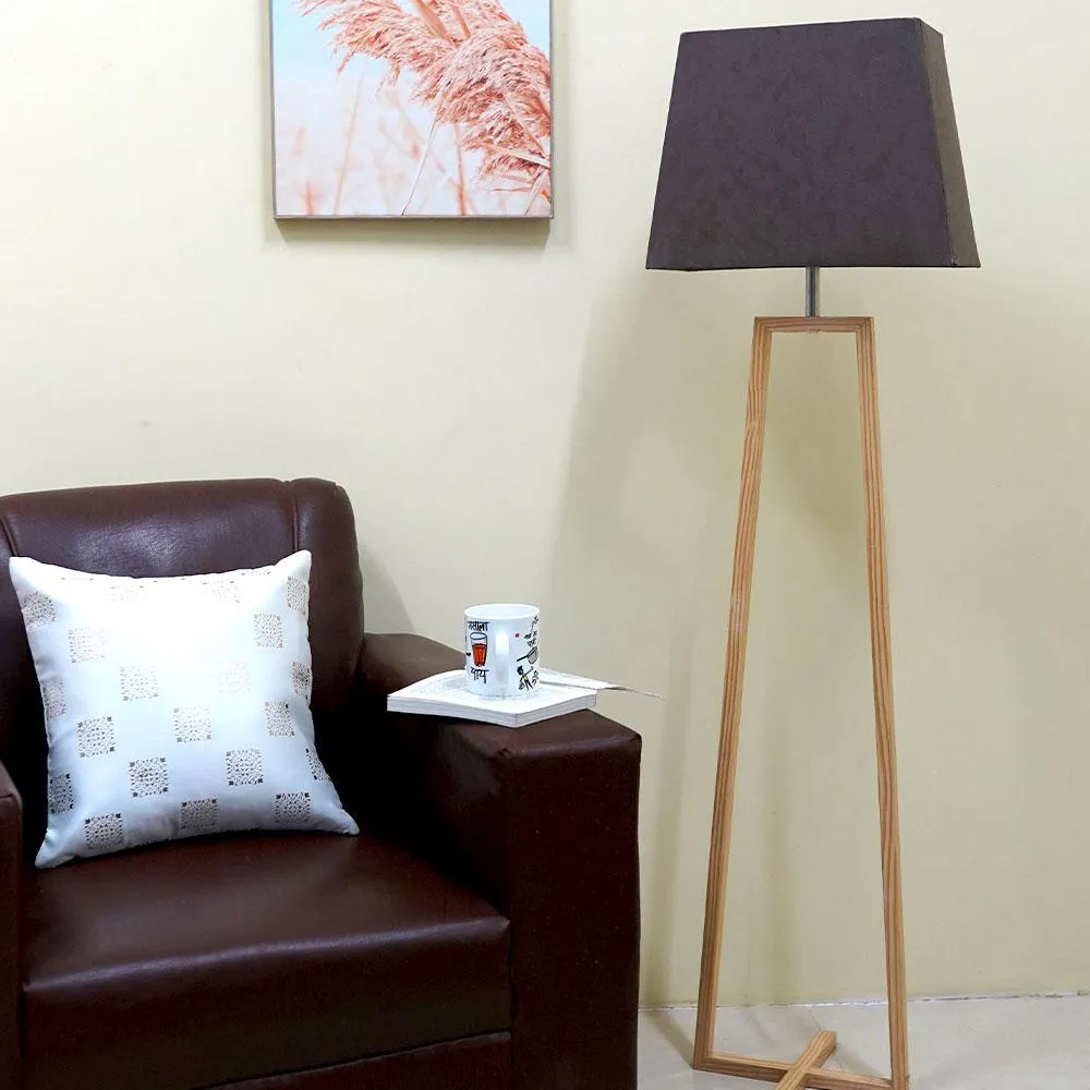 Contemporary Wooden Floor Lamp