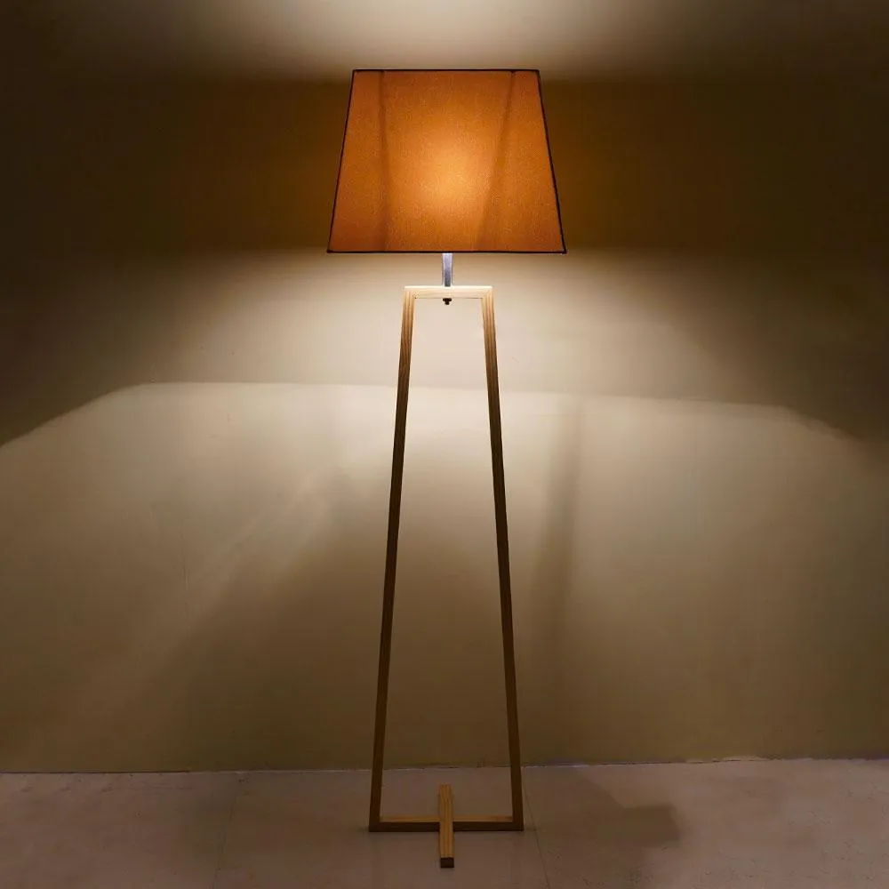 Contemporary Wooden Floor Lamp