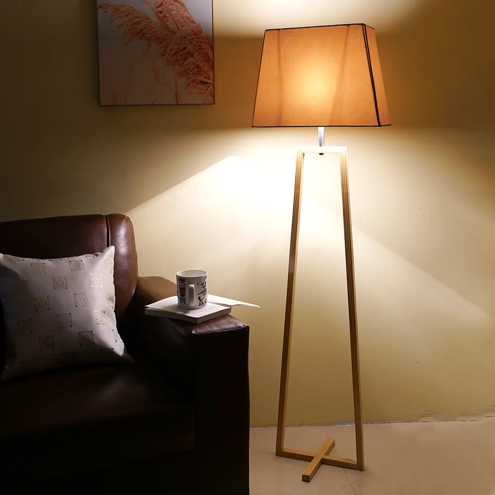 Contemporary Wooden Floor Lamp