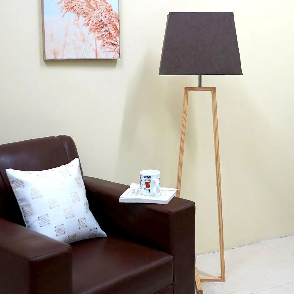 Contemporary Wooden Floor Lamp