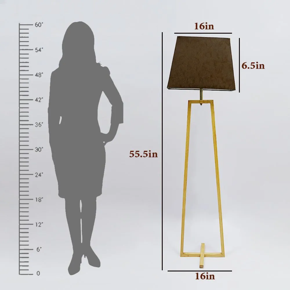 Contemporary Wooden Floor Lamp