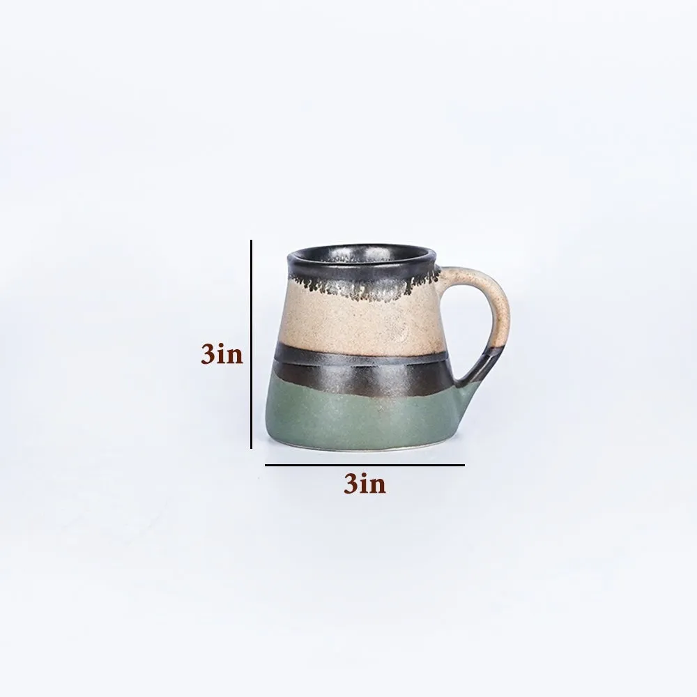 Contrast Layered Ceramic Mugs Set of 6