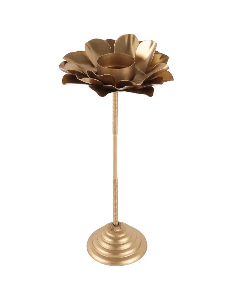 Copper Blooming DetachableTea Light Candle Holders Set Of 3