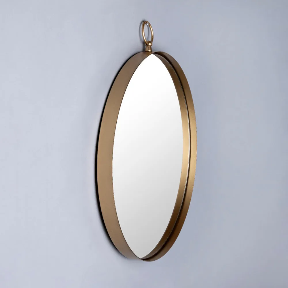 Copper Bordered Designer Metal Wall Mirror