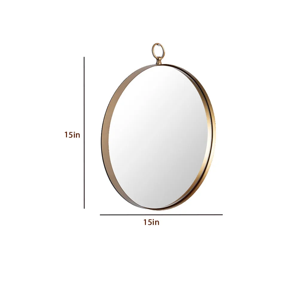 Copper Bordered Designer Metal Wall Mirror