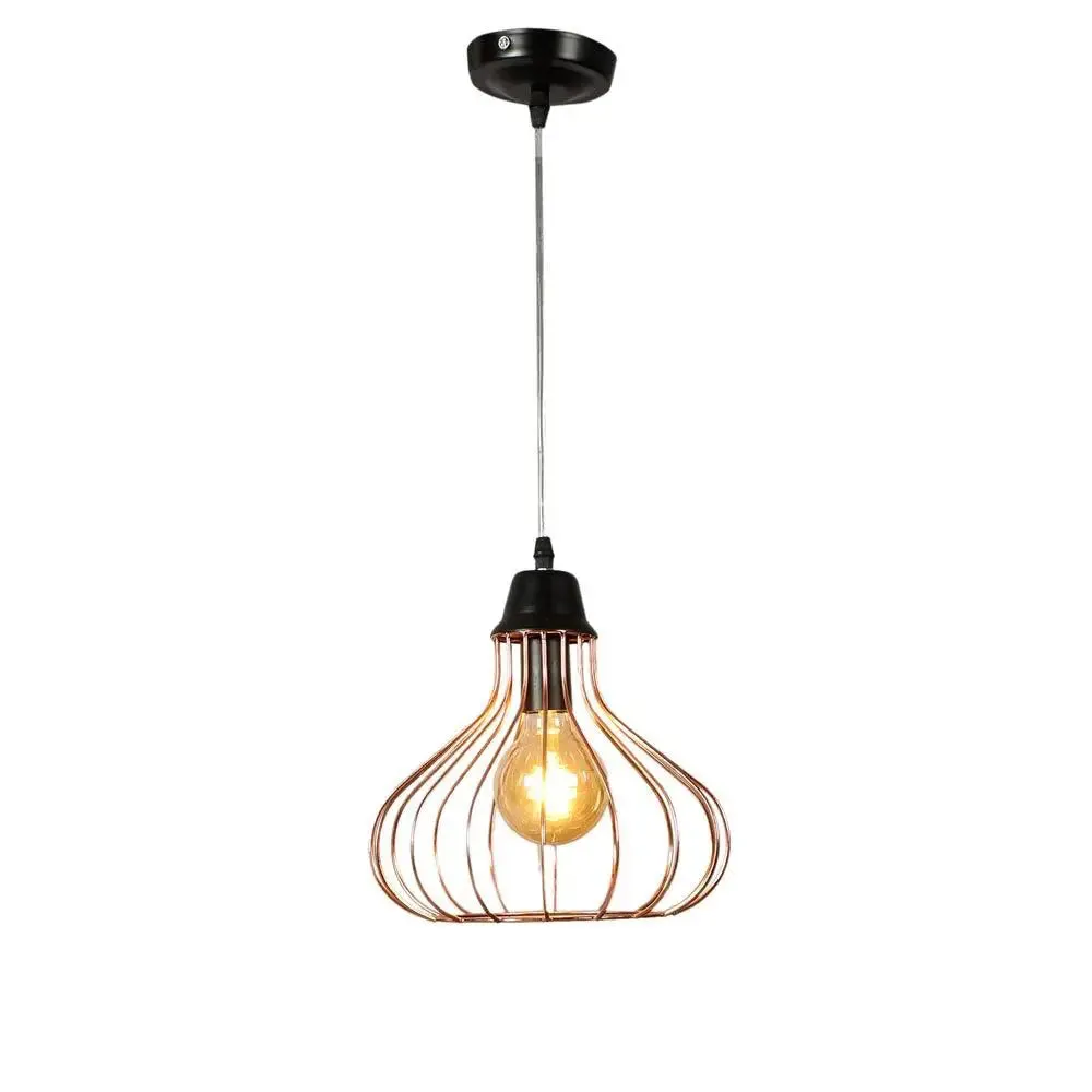 Copper Caged Modern Ceiling Light Single Piece
