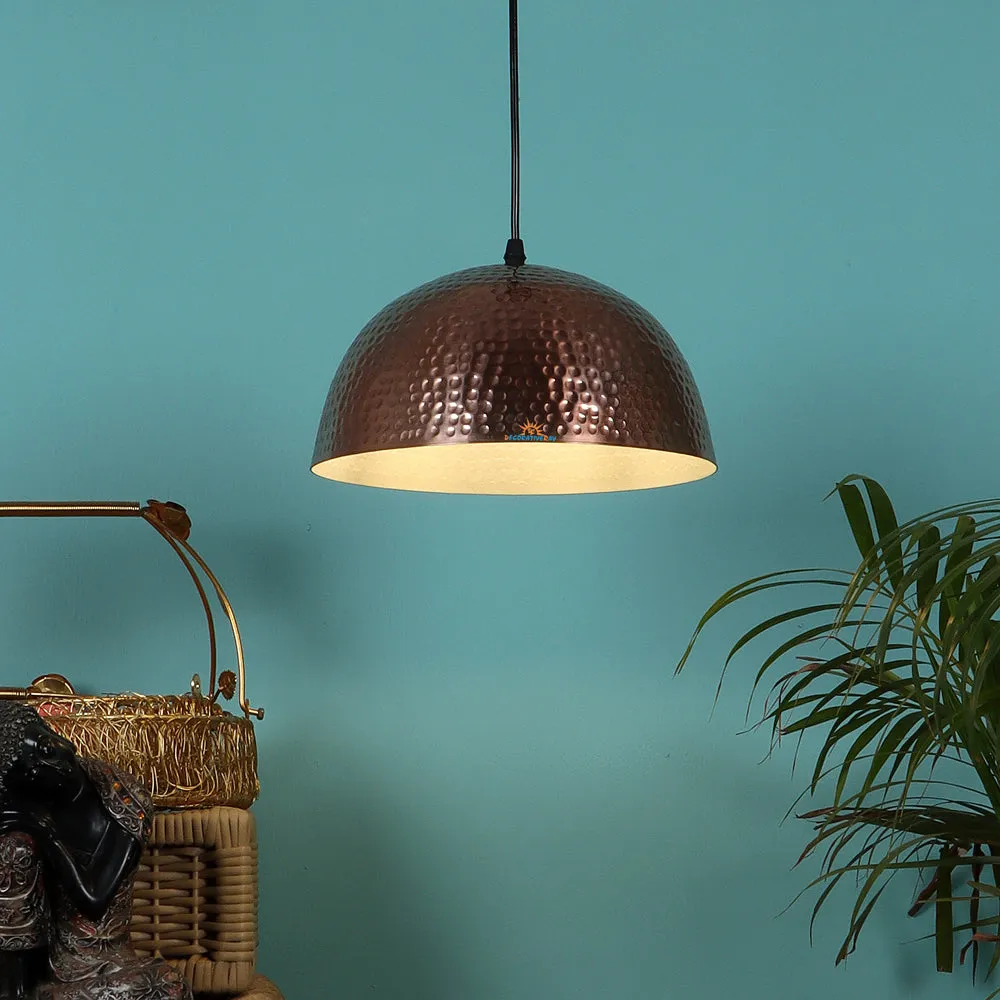 Copper Dotted Metal Designer Big Hanging Light