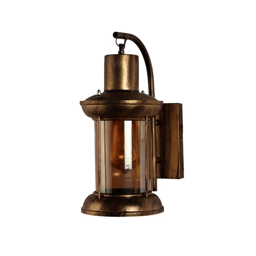 Copper Finish Modern Cylindrical Wall Light Single piece