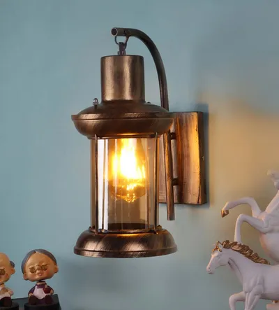 Copper Finish Modern Cylindrical Wall Light