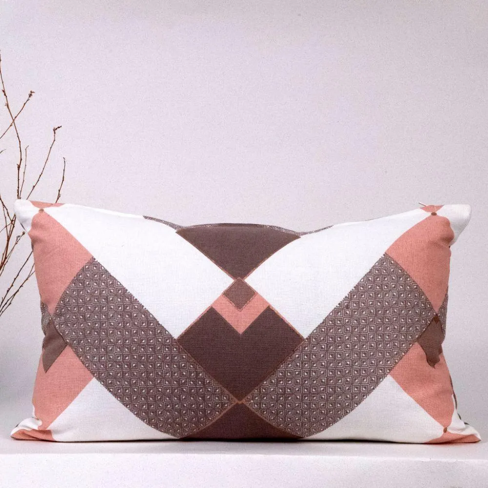 Copper Geometry Cushion Cover