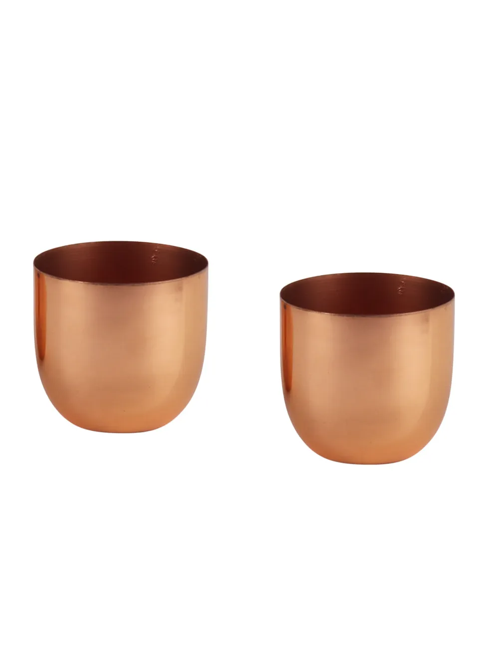 Copper Plating Table Top Planters Set of 2