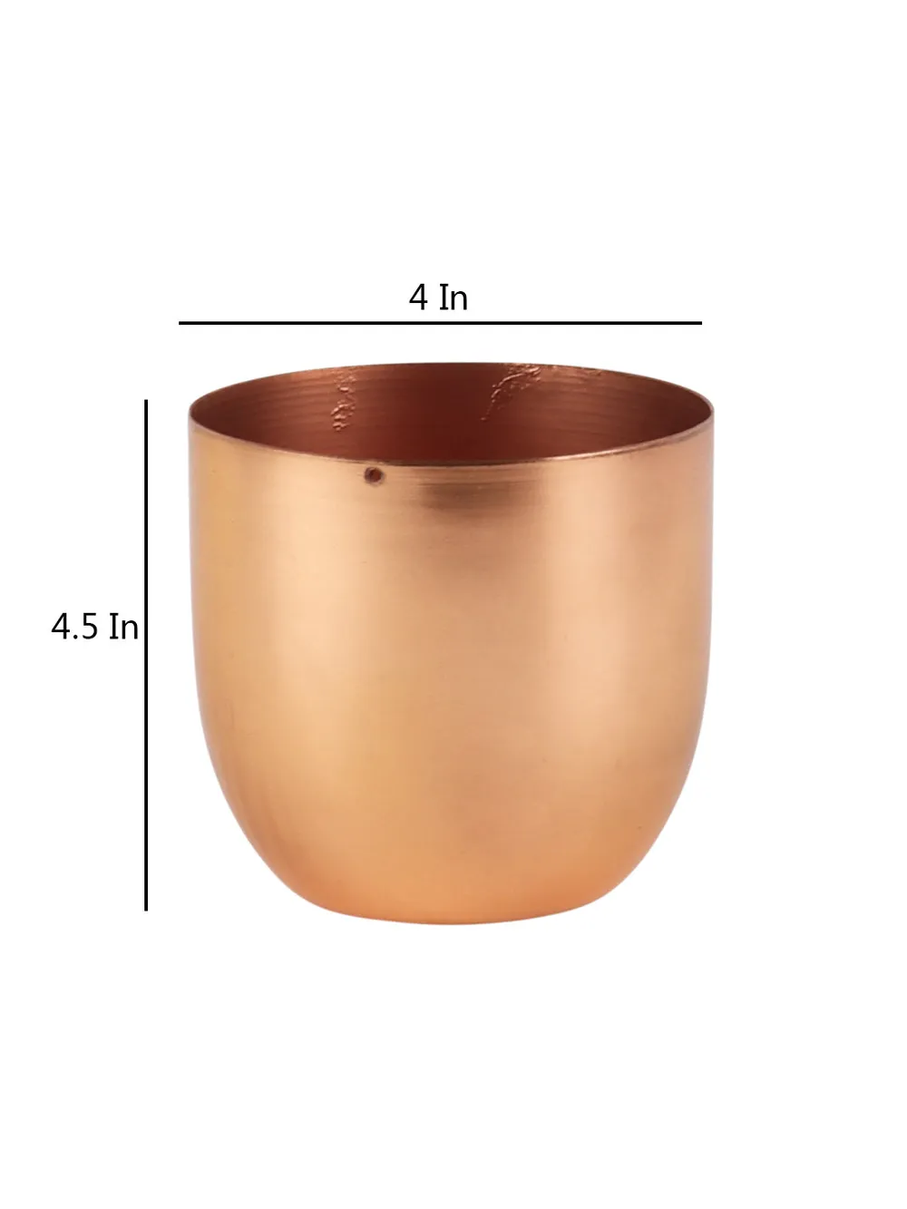 Copper Plating Table Top Planters Set of 2