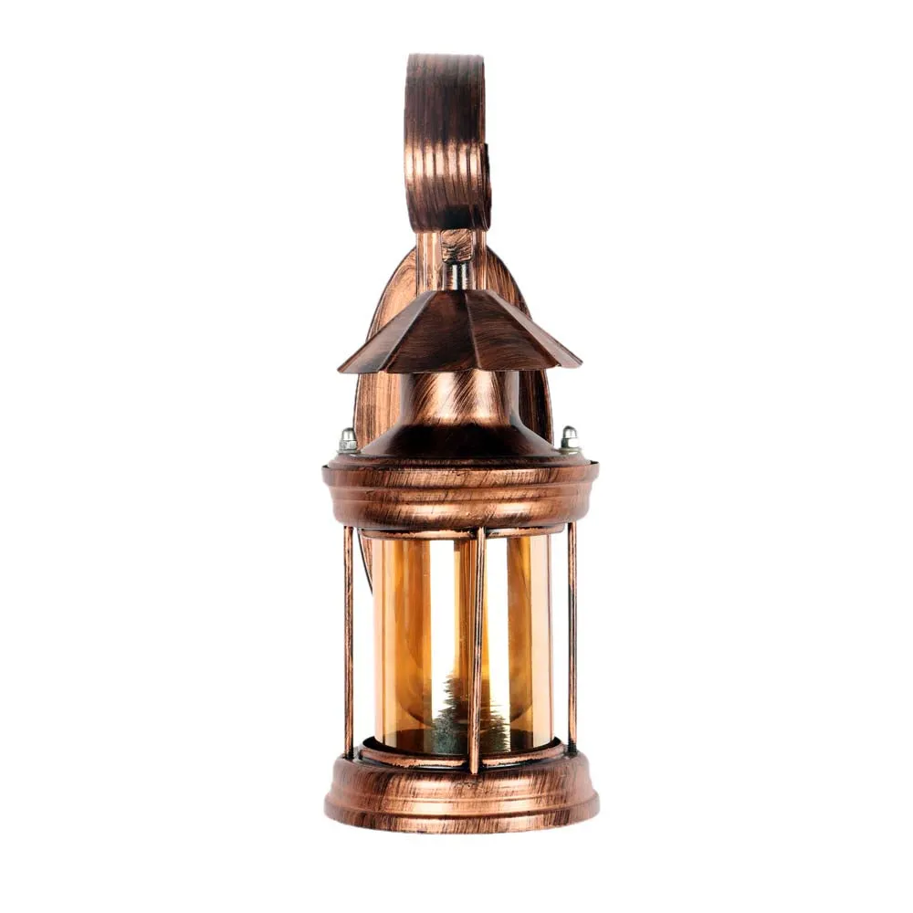 Copper Polished Cylindrical Wall Sconce Single Piece