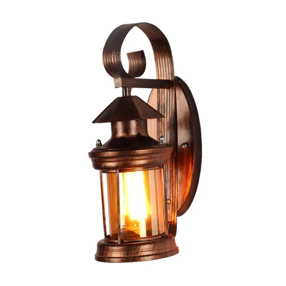 Copper Polished Cylindrical Wall Sconce Single Piece