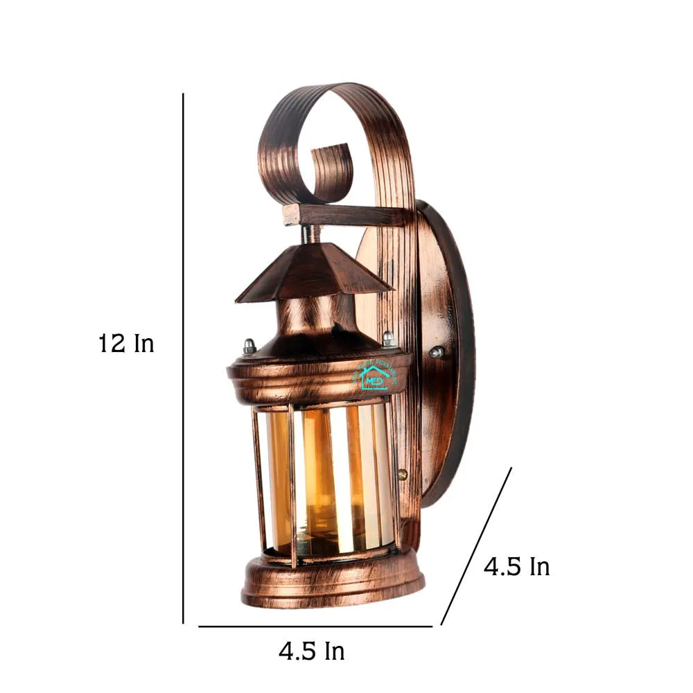 Copper Polished Cylindrical Wall Sconce Single Piece