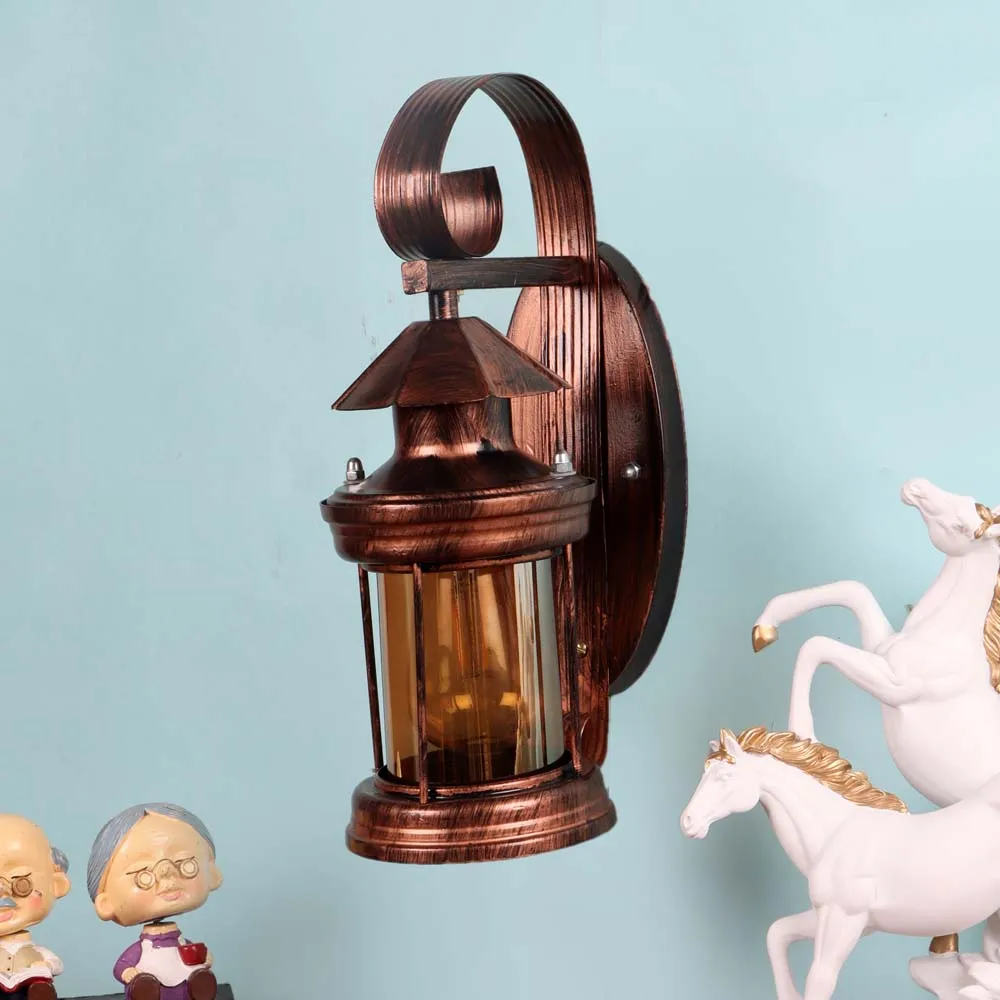 Copper Polished Cylindrical Wall Sconce Single Piece