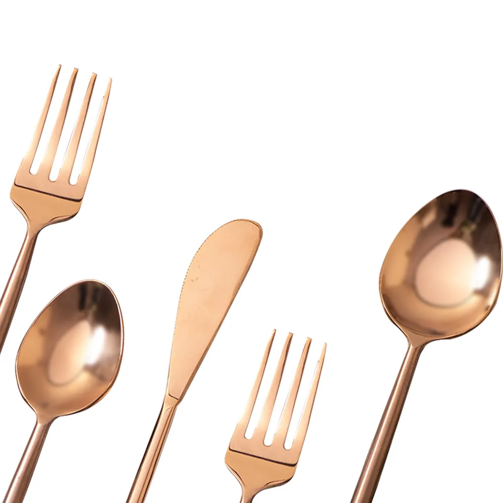Copper Stainless Steel Cutlery Set of 5
