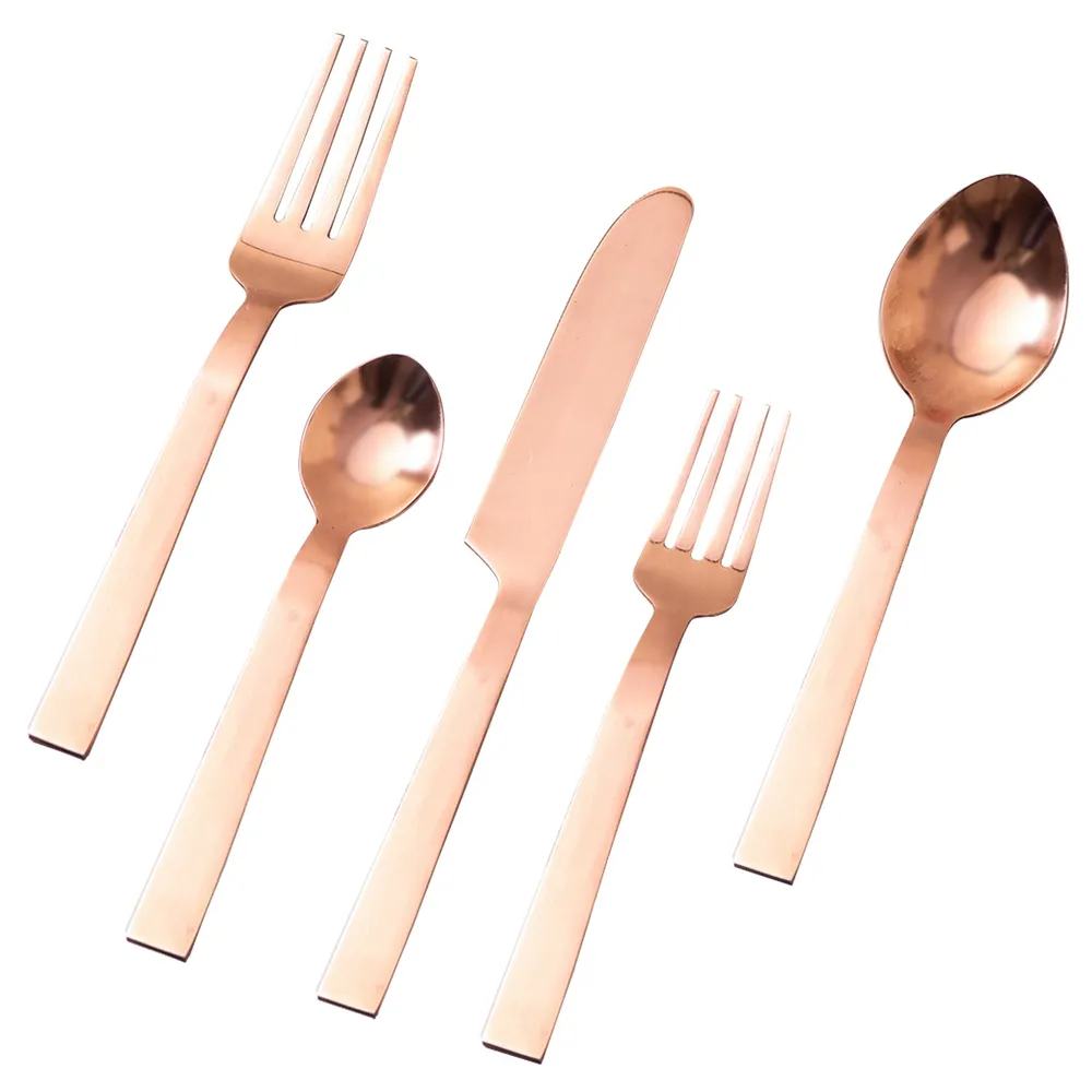 Copper Stainless Steel Cutlery Set of 5