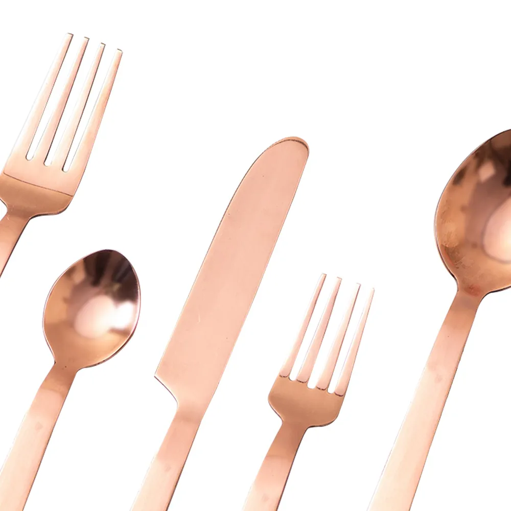 Copper Stainless Steel Cutlery Set of 5