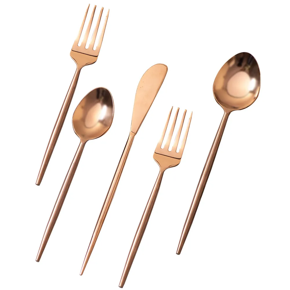 Copper Stainless Steel Cutlery Set of 5