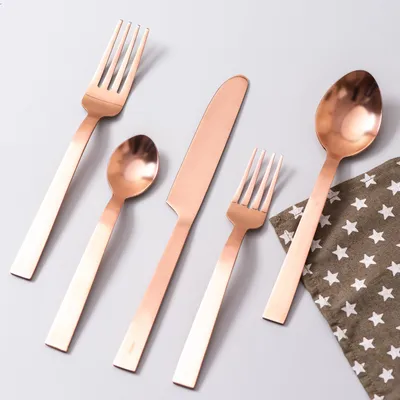 Copper Stainless Steel Cutlery Set of 5