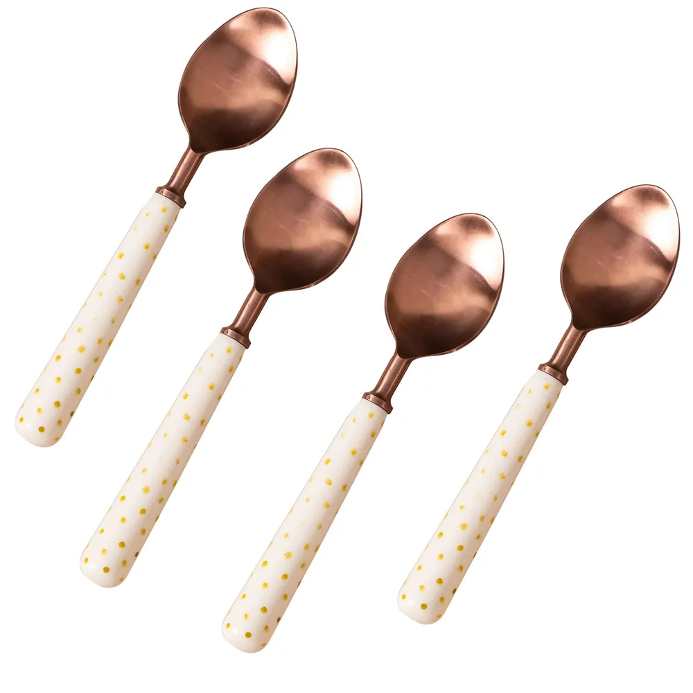Copper Stainless Steel With Resin Cutlery Set of 4