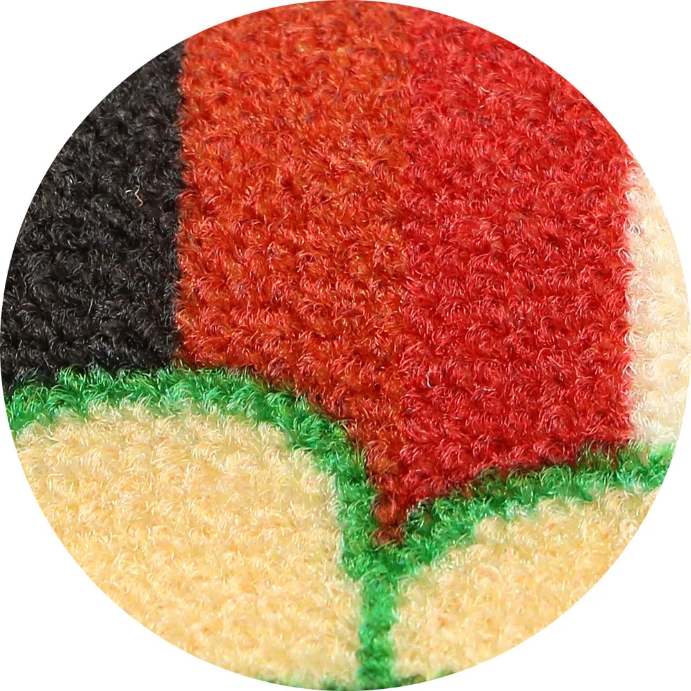 Coral Red Floral Bordered Premium Quality Area Carpet