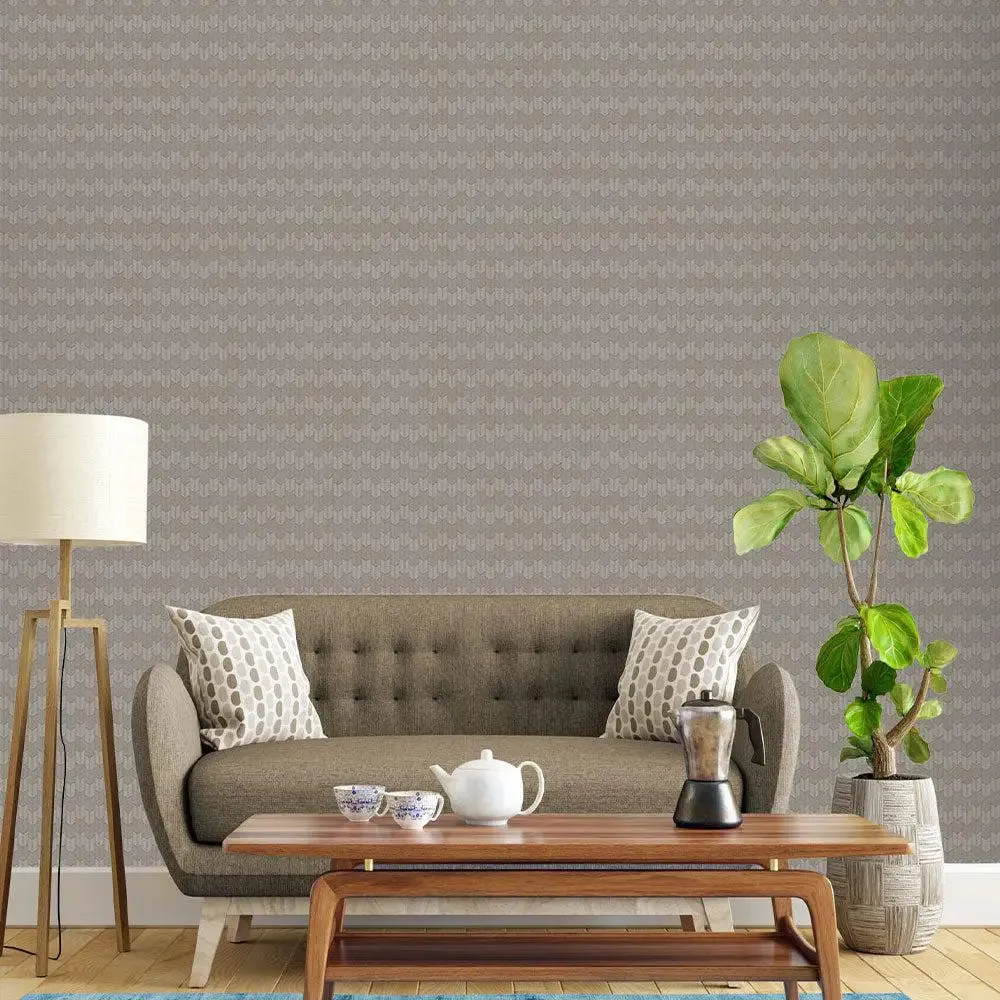 Coral Zig Zag Pattern Textured Premium Wallpaper- Royal Shades Collection light blue