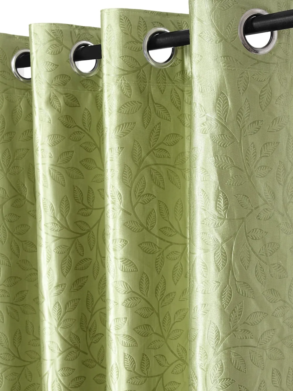 Cortina Baby Green Designer Eyelet Door Curtain Regular (Size: 210 cm x 115 cm)