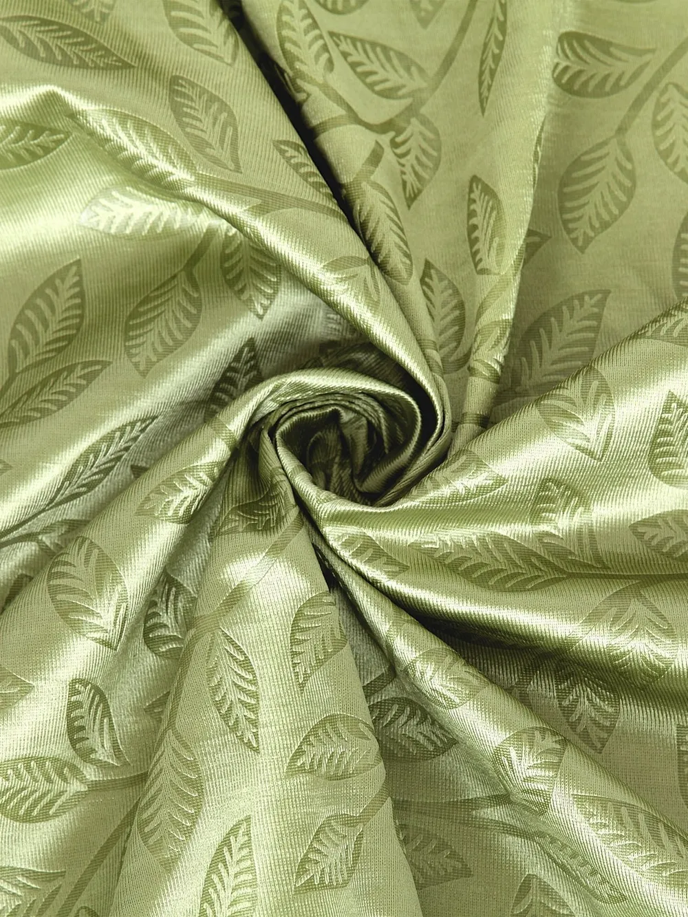 Cortina Baby Green Designer Eyelet Window Curtain Pack Of 2