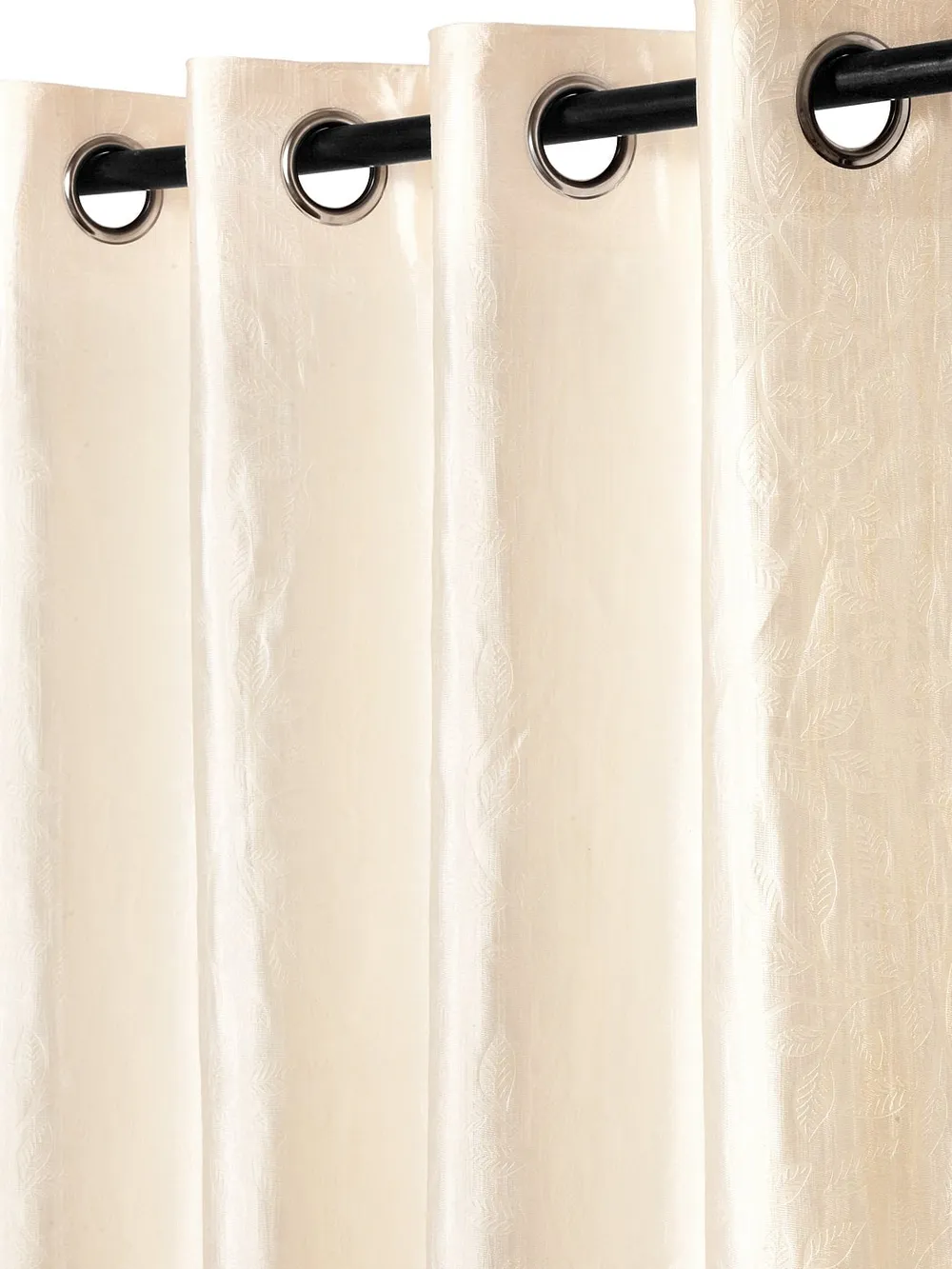 Cortina Beige Designer Eyelet Window Curtain Pack Of 2