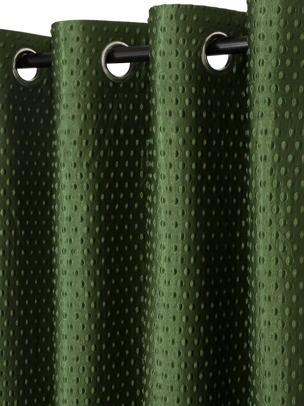 Cortina Bottle Green Designer Eyelet Door Curtain Regular (Size: 210 cm x 115 cm)